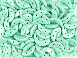 CzechMates Glass 4 x 10mm 2-Hole Sueded Olive Turquoise Crescent Bead 2.5-Inch Tube CzechMates Glass 4 x 10mm 2-Hole Sueded Olive Turquoise Crescent Bead 2.5-Inch Tube
