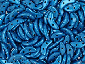 CzechMates Glass 4 x 10mm ColorTrends Saturated Metallic Nebulas Blue 2-Hole Crescent Bead 2.5-Inch Tube CzechMates Glass 4 x 10mm ColorTrends Saturated Metallic Nebulas Blue 2-Hole Crescent Bead 2.5-Inch Tube