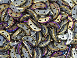 CzechMates Glass 4x10mm 2-Hole Brown Iris Crescent Bead 2.5-Inch Tube CzechMates Glass 4x10mm 2-Hole Brown Iris Crescent Bead 2.5-Inch Tube