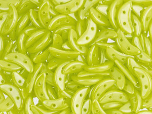 CzechMates Glass 4x10mm 2-Hole Chartreuse Crescent Bead, 2.5-Inch Tube CzechMates Glass 4x10mm 2-Hole Chartreuse Crescent Bead, 2.5-Inch Tube
