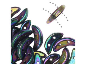 CzechMates Glass 4x10mm 2-Hole Purple Iris Crescent Bead, 2.5-Inch Tube CzechMates Glass 4x10mm 2-Hole Purple Iris Crescent Bead, 2.5-Inch Tube