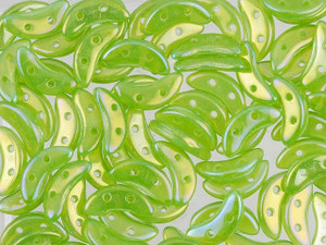 CzechMates Glass 4x10mm Milky Dark Peridot Iris Luster 2-Hole Crescent Bead (2.5-Inch Tube) CzechMates Glass 4x10mm Milky Dark Peridot Iris Luster 2-Hole Crescent Bead (2.5-Inch Tube)