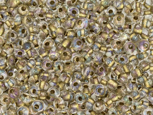TOHO 3mm Magatama Seed Bead Inside-Color Crystal/24K Gold-Lined, 2.5-Inch Tube TOHO 3mm Magatama Seed Bead Inside-Color Crystal/24K Gold-Lined, 2.5-Inch Tube