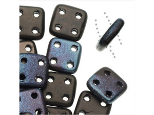 CzechMates Glass 6mm 4-Hole Jet Matte Bronze Vega QuadraTile Bead 2.5-Inch Tube CzechMates Glass 6mm 4-Hole Jet Matte Bronze Vega QuadraTile Bead 2.5-Inch Tube