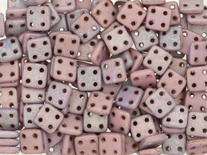 CzechMates Glass 6mm 4-Hole Matte Luster Opaque Bronzed Smoke QuadraTile Bead 2.5-Inch Tube CzechMates Glass 6mm 4-Hole Matte Luster Opaque Bronzed Smoke QuadraTile Bead 2.5-Inch Tube