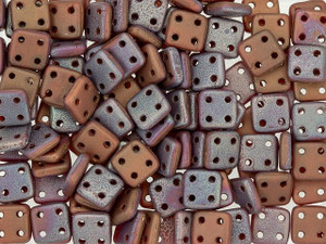 CzechMates Glass 6mm 4-Hole Matte Oxidized Bronze Oxblood QuadraTile Bead 2.5-Inch Tube CzechMates Glass 6mm 4-Hole Matte Oxidized Bronze Oxblood QuadraTile Bead 2.5-Inch Tube