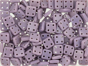 CzechMates Glass 6mm 4-Hole Opaque Purple QuadraTile Bead 2.5-Inch Tube CzechMates Glass 6mm 4-Hole Opaque Purple QuadraTile Bead 2.5-Inch Tube