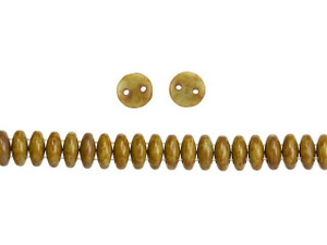 CzechMates Glass 6mm Ashen Gray Picasso 2-Hole Lentil Bead Strand CzechMates Glass 6mm Ashen Gray Picasso 2-Hole Lentil Bead Strand