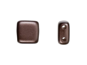 CzechMates Glass 6mm Bistro Pearl Coat Two-Hole Tile Bead CzechMates Glass 6mm Bistro Pearl Coat Two-Hole Tile Bead