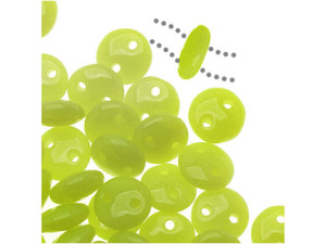 CzechMates Glass 6mm Chartreuse 2-Hole Lentil Bead Strand CzechMates Glass 6mm Chartreuse 2-Hole Lentil Bead Strand