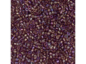 TOHO Aiko 11/0 Transparent Med Amethyst Rainbow Precision Cylinder Seed Beads, 4g Pack TOHO Aiko 11/0 Transparent Med Amethyst Rainbow Precision Cylinder Seed Beads, 4g Pack