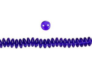 CzechMates Glass 6mm Cobalt 2-Hole Lentil Bead Strand CzechMates Glass 6mm Cobalt 2-Hole Lentil Bead Strand