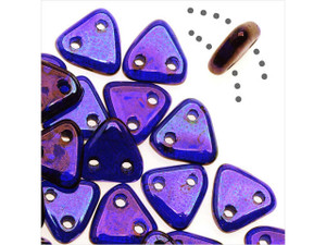 CzechMates Glass 6mm Cobalt Vega Two-Hole Triangle Bead Pack, 2.5-Inch Tube CzechMates Glass 6mm Cobalt Vega Two-Hole Triangle Bead Pack, 2.5-Inch Tube