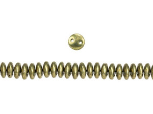CzechMates Glass 6mm ColorTrends Saturated Metallic Golden Lime 2-Hole Lentil Bead Strand CzechMates Glass 6mm ColorTrends Saturated Metallic Golden Lime 2-Hole Lentil Bead Strand