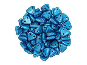 CzechMates Glass 6mm ColorTrends Saturated Metallic Nebulas Blue 2-Hole Triangle Bead 2.5-Inch Tube CzechMates Glass 6mm ColorTrends Saturated Metallic Nebulas Blue 2-Hole Triangle Bead 2.5-Inch Tube