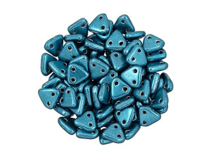 CzechMates Glass 6mm ColorTrends Saturated Metallic Quetzal Green 2-Hole Triangle Bead 2.5-Inch Tube CzechMates Glass 6mm ColorTrends Saturated Metallic Quetzal Green 2-Hole Triangle Bead 2.5-Inch Tube