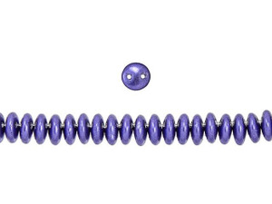 CzechMates Glass 6mm ColorTrends Saturated Metallic Ultra Violet 2-Hole Lentil Bead (50pc Strand) CzechMates Glass 6mm ColorTrends Saturated Metallic Ultra Violet 2-Hole Lentil Bead (50pc Strand)