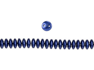 CzechMates Glass 6mm ColorTrends Saturated Metallic Ultra Violet 2-Hole Lentil Bead Strand CzechMates Glass 6mm ColorTrends Saturated Metallic Ultra Violet 2-Hole Lentil Bead Strand