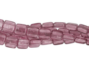 CzechMates Glass 6mm ColorTrends Transparent Dusty Cedar Two-Hole Tile Bead Strand CzechMates Glass 6mm ColorTrends Transparent Dusty Cedar Two-Hole Tile Bead Strand