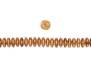 CzechMates Glass 6mm ColorTrends Transparent Potter's Clay 2-Hole Lentil Bead Strand CzechMates Glass 6mm ColorTrends Transparent Potter's Clay 2-Hole Lentil Bead Strand