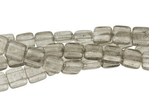 CzechMates Glass 6mm ColorTrends Transparent Sharkskin Two-Hole Tile Bead Strand CzechMates Glass 6mm ColorTrends Transparent Sharkskin Two-Hole Tile Bead Strand