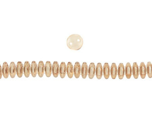 CzechMates Glass 6mm ColorTrends Transparent Warm Taupe 2-Hole Lentil Bead Strand CzechMates Glass 6mm ColorTrends Transparent Warm Taupe 2-Hole Lentil Bead Strand