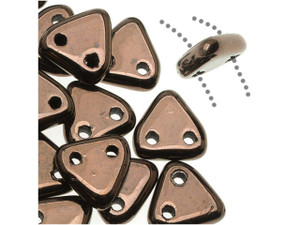 CzechMates Glass 6mm Dark Bronze Two-Hole Triangle Bead Pack 2.5-Inch Tube CzechMates Glass 6mm Dark Bronze Two-Hole Triangle Bead Pack 2.5-Inch Tube