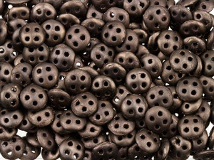 CzechMates Glass 6mm Four-Hole Matte Matte Dark Bronze QuadraLentil Bead, 2.5-Inch Tube CzechMates Glass 6mm Four-Hole Matte Matte Dark Bronze QuadraLentil Bead, 2.5-Inch Tube