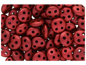 CzechMates Glass 6mm Four-Hole Matte Metallic Lava QuadraLentil Bead (2.5-Inch Tube) CzechMates Glass 6mm Four-Hole Matte Metallic Lava QuadraLentil Bead (2.5-Inch Tube)