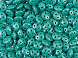 CzechMates Glass 6mm Four-Hole Persian Turquoise QuadraLentil Bead (2.5-Inch Tube) CzechMates Glass 6mm Four-Hole Persian Turquoise QuadraLentil Bead (2.5-Inch Tube)