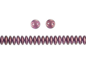 CzechMates Glass 6mm Halo Regal 2-Hole Lentil Bead Strand CzechMates Glass 6mm Halo Regal 2-Hole Lentil Bead Strand