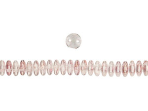 CzechMates Glass 6mm Luster Transparent Topaz/Pink 2-Hole Lentil Bead Strand CzechMates Glass 6mm Luster Transparent Topaz/Pink 2-Hole Lentil Bead Strand