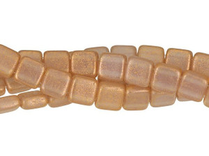 CzechMates Glass 6mm Milky Alexandrite Antique Shimmer Two-Hole Tile Bead Strand CzechMates Glass 6mm Milky Alexandrite Antique Shimmer Two-Hole Tile Bead Strand
