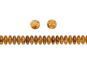 CzechMates Glass 6mm Milky Pink Picasso 2-Hole Lentil Bead Strand CzechMates Glass 6mm Milky Pink Picasso 2-Hole Lentil Bead Strand