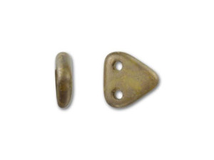 CzechMates Glass 6mm Olivine Patina Two-Hole Triangle Bead Pack, 2.5-Inch Tube CzechMates Glass 6mm Olivine Patina Two-Hole Triangle Bead Pack, 2.5-Inch Tube