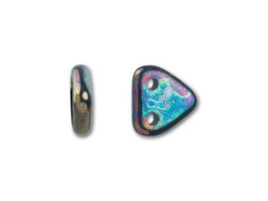 CzechMates Glass 6mm Oxidized Bronze Two-Hole Triangle Bead Pack, 2.5-Inch Tube CzechMates Glass 6mm Oxidized Bronze Two-Hole Triangle Bead Pack, 2.5-Inch Tube