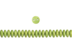 CzechMates Glass 6mm Pacifica Avocado 2-Hole Lentil Bead Strand CzechMates Glass 6mm Pacifica Avocado 2-Hole Lentil Bead Strand