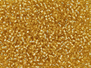 TOHO Treasure 11/0 PermaFinish Silver-Lined Transparent Lt Topaz Seed Bead 2.5-Inch Tube TOHO Treasure 11/0 PermaFinish Silver-Lined Transparent Lt Topaz Seed Bead 2.5-Inch Tube