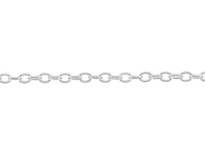 7.5 x 3.5mm Long & Short Chain Sterling Silver Inch - da Bead Shop