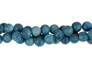 Dakota Stones Matte Blue Apatite 8mm Round Bead Strand Dakota Stones Matte Blue Apatite 8mm Round Bead Strand