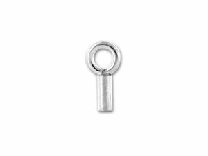 1.2mm Sterling Silver Crimp End Cap with Loop 1.2mm Sterling Silver Crimp End Cap with Loop