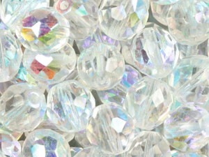 Czech Fire-Polish Bead 10mm Crystal AB (25pc Strand) by Starman Czech Fire-Polish Bead 10mm Crystal AB (25pc Strand) by Starman