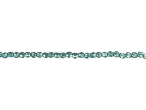 Czech Fire-Polish Bead 2mm Matte Turquoise (50pc Strand) by Starman