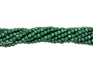 Czech Fire-Polish Bead 2mm ColorTrends Saturated Metallic Martini Olive (50pc Strand) by Starman Czech Fire-Polish Bead 2mm ColorTrends Saturated Metallic Martini Olive (50pc Strand) by Starman