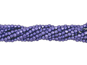 Czech Fire-Polish Bead 2mm ColorTrends Saturated Metallic Ultra Violet (50pc Strand) by Starman Czech Fire-Polish Bead 2mm ColorTrends Saturated Metallic Ultra Violet (50pc Strand) by Starman