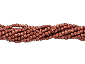 Czech Fire-Polish Bead 2mm ColorTrends Saturated Metallic Valiant Poppy (50pc Strand) by Starman Czech Fire-Polish Bead 2mm ColorTrends Saturated Metallic Valiant Poppy (50pc Strand) by Starman