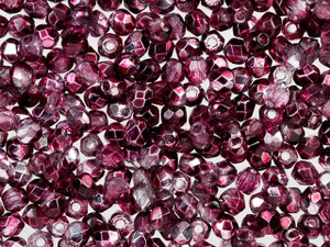 Czech Fire-Polish Bead 2mm Cranberry Mirror (50pc Strand) by Starman Czech Fire-Polish Bead 2mm Cranberry Mirror (50pc Strand) by Starman