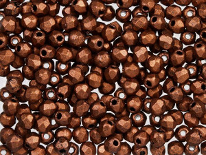 Czech Fire-Polish Bead 2mm Matte Metallic Antique Copper (50pc Strand) by Starman Czech Fire-Polish Bead 2mm Matte Metallic Antique Copper (50pc Strand) by Starman