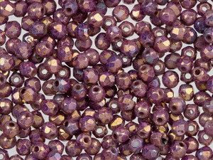 Czech Fire-Polish Bead 2mm Opaque Smoke Bronzed Luster (50pc Strand) by Starman Czech Fire-Polish Bead 2mm Opaque Smoke Bronzed Luster (50pc Strand) by Starman