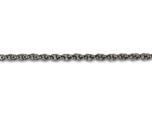 1.6mm Gunmetal-Plated Spiral Rope Chain by the Foot 1.6mm Gunmetal-Plated Spiral Rope Chain by the Foot